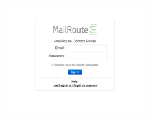 Tablet Screenshot of admin.mailroute.net